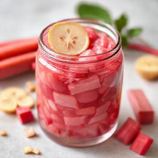 Snelle Rabarbercompote met Gember