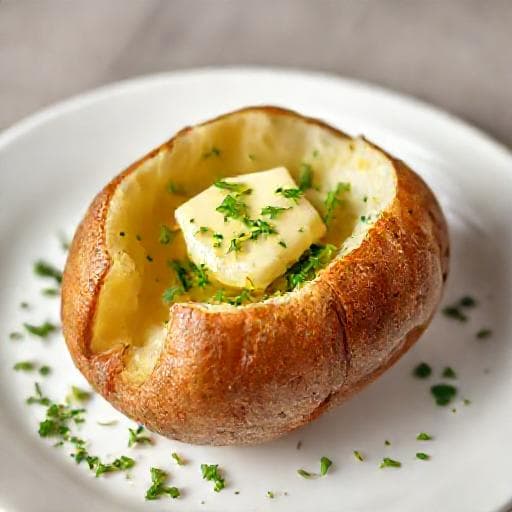 Snelle Gepofte Aardappel met Kruidenboter uit de Magnetron