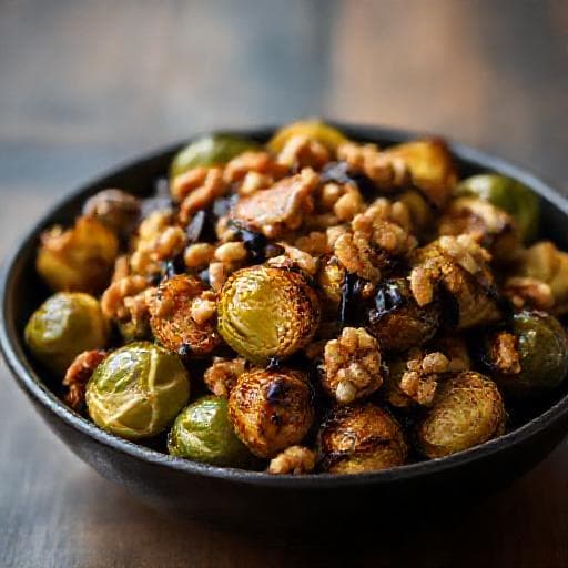 Spruitjes uit de Oven met Balsamico en Walnoten