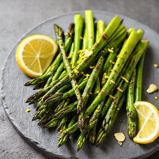 Snelle Groene Asperges uit de Oven met Citroen en Knoflook