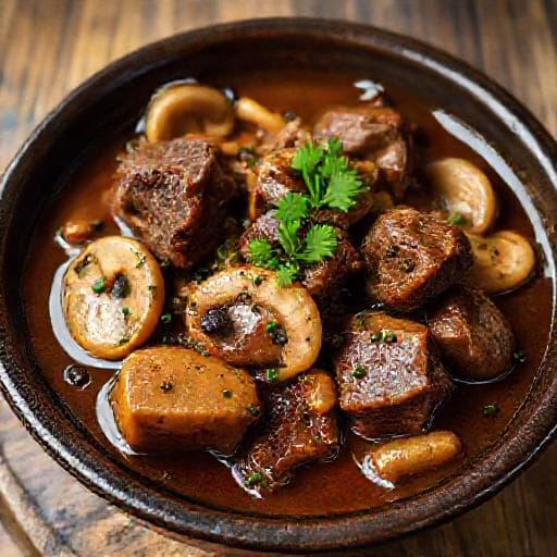Riblapjes uit de Slowcooker met Kruiden en Champignons