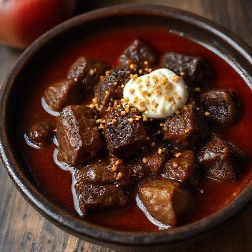 Limburgs Zuurvlees met Appelstroop en Speculaas