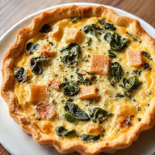 Snelle Zalm-Spinazie Quiche (met kant-en-klaar deeg)