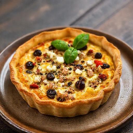Mediterrane Tonijnquiche met Olijven en Feta