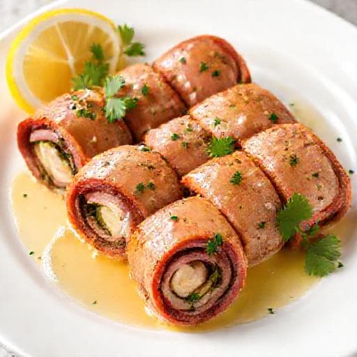 Involtini di Carne Semplici al Limone