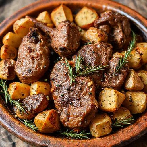 Agnello con Patate al Forno (Tradizionale)