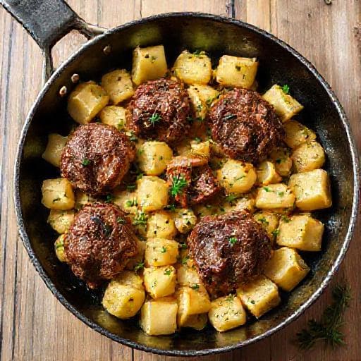 Agnello e Patate in Padella (Ricetta Veloce)