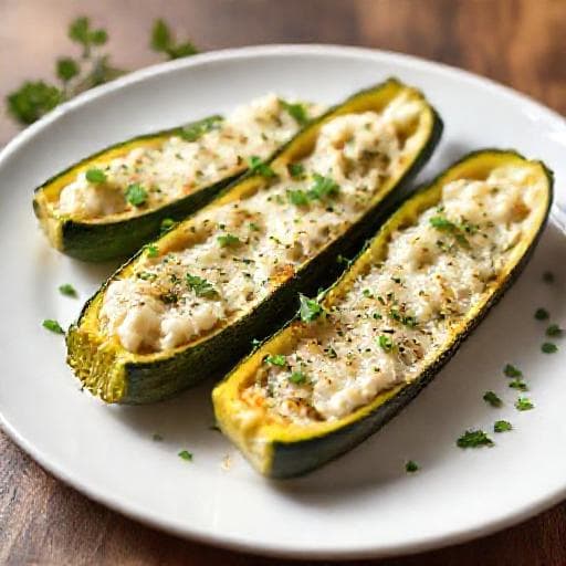 Zucchine Ripiene Semplici al Formaggio