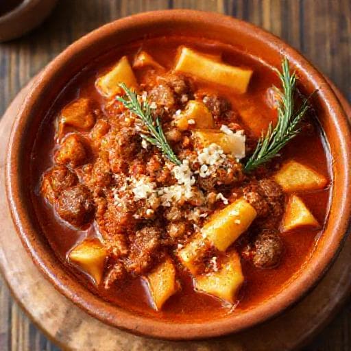 Lasagna Zuppa alla Bolognese con Salsiccia