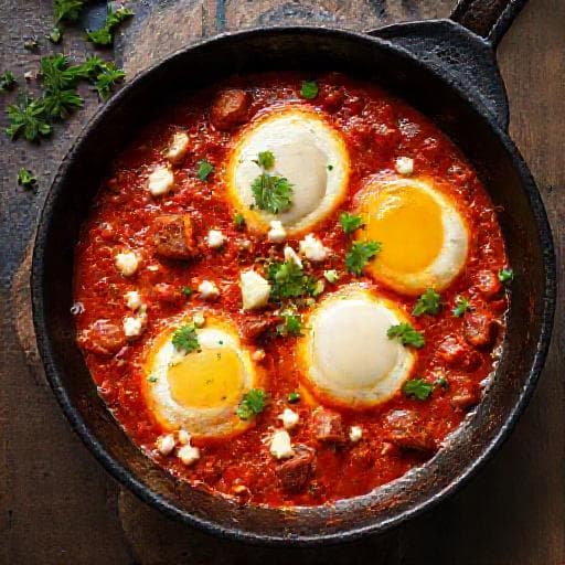 Shakshuka con Chorizo e Feta
