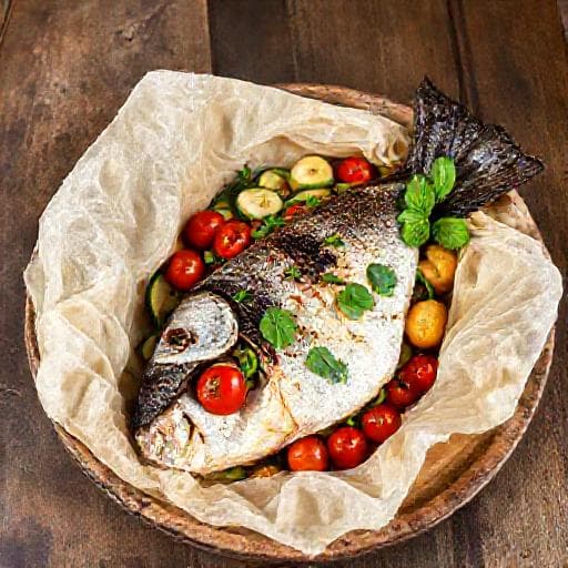 Branzino al Cartoccio Ligure con Verdure