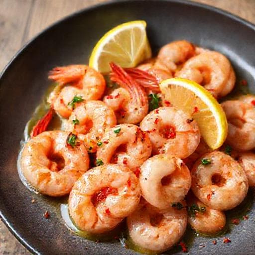 Gamberi in Padella al Limone e Peperoncino