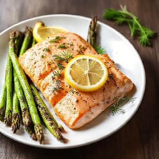 Salmone al Forno Veloce con Asparagi