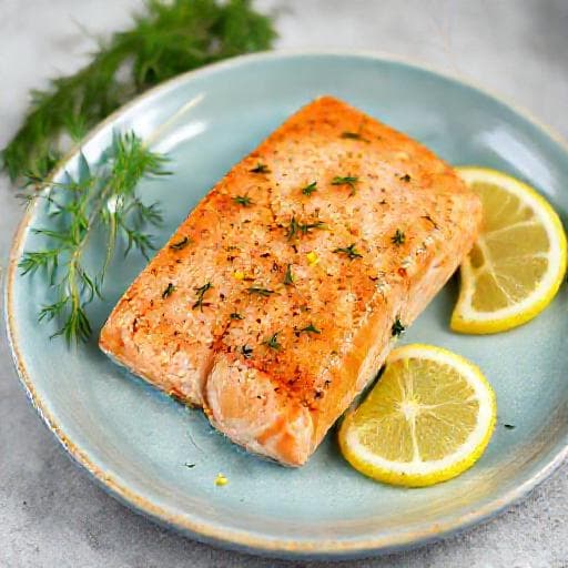 Salmone Veloce in Friggitrice ad Aria al Limone e Aneto