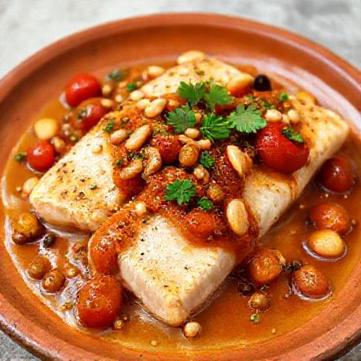 Pesce Spada alla Siciliana con Pinoli e Uvetta
