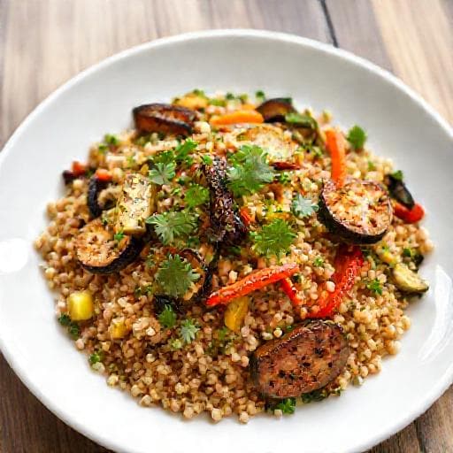 Insalata di Farro Veloce con Verdure Grigliate