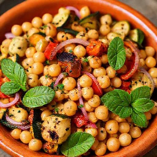 Insalata di Ceci e Verdure Grigliate