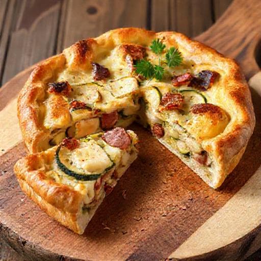Torta Salata Zucchine e Speck Tradizionale