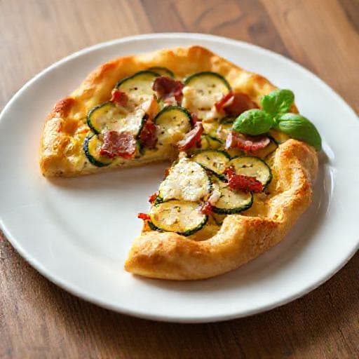 Torta Salata Veloce Zucchine e Speck