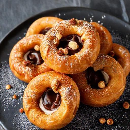 Zeppole di San Giuseppe con Crema al Cioccolato e Ricotta