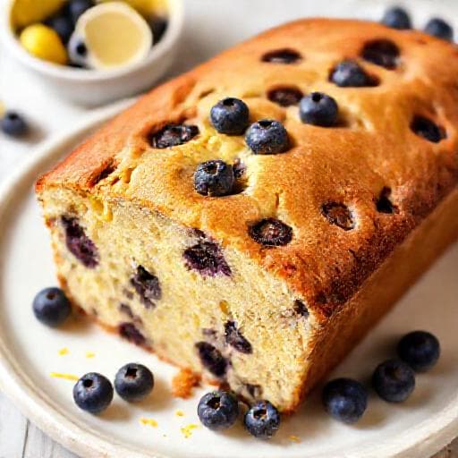 Plumcake allo Yogurt e Limone con Mirtilli