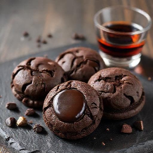 Baci di Dama Piemontesi al Cioccolato Fondente e Rum