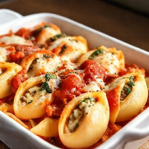 Conchiglioni Ripieni di Ricotta e Spinaci