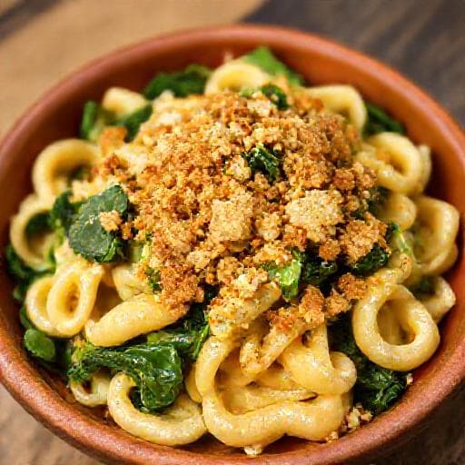 Orecchiette alle Cime di Rapa con Pangrattato Tostato
