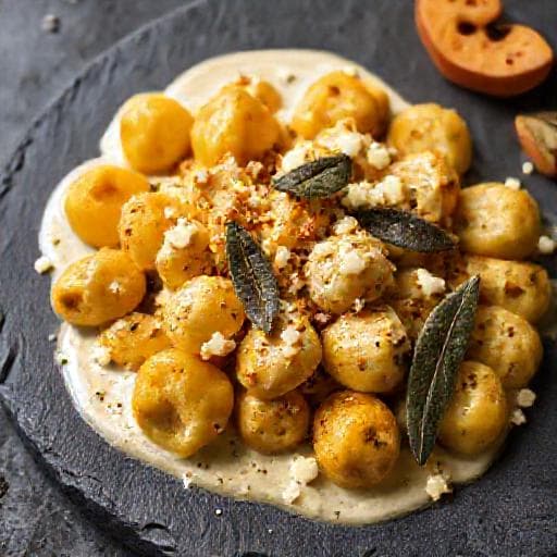 Gnocchi di Zucca e Amaretti con Gorgonzola