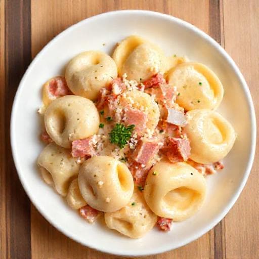 Tortellini Panna e Prosciutto Veloce
