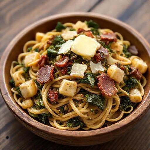 Pizzoccheri con Verdure Invernali e Speck