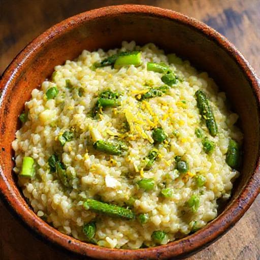 Risotto Veloce agli Asparagi e Limone