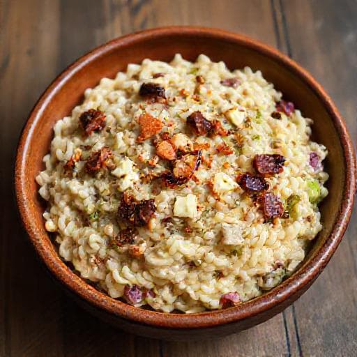Risotto al Radicchio, Gorgonzola e Speck