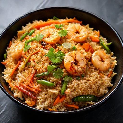 Riso alla Cantonese con Gamberetti e Verdure Miste