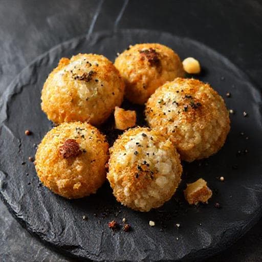 Supplì Cacio e Pepe con Guanciale Croccante