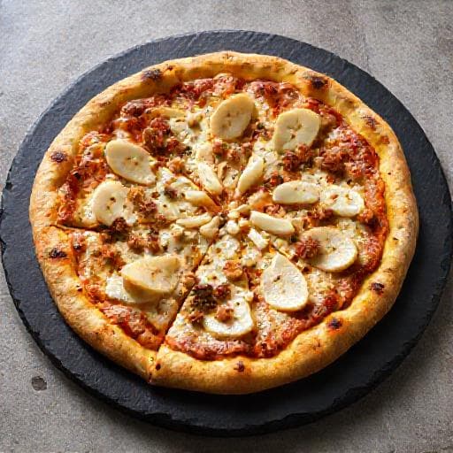 Pizza Quattro Formaggi con Pere e Noci