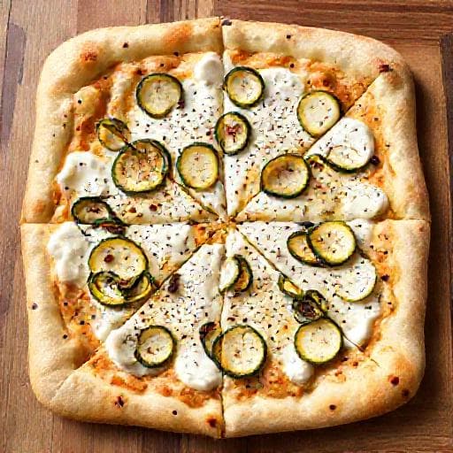 Pizza in Teglia Bianca con Zucchine e Ricotta