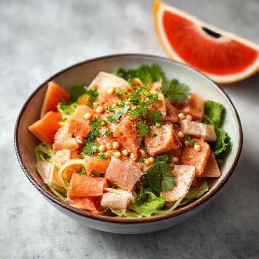 Quick Gỏi Bưởi Cá Hồi (Speedy Pomelo Salmon Salad)