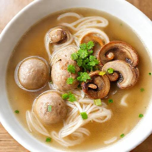 Quick Bún Mọc with Pre-made Meatballs