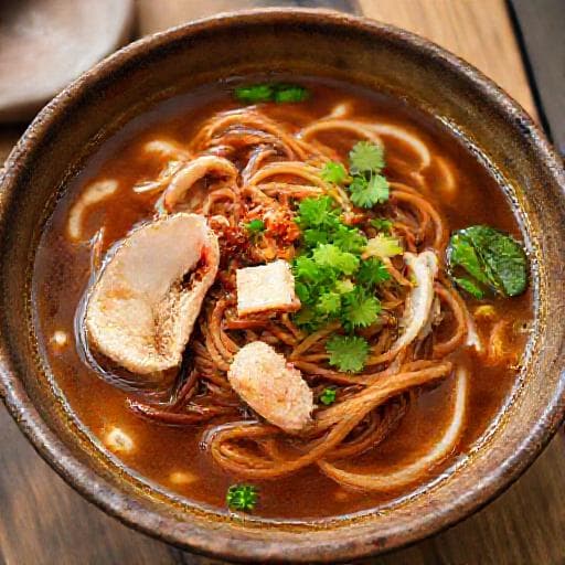 Bánh Đa Cua Tôm Khô (Dried Shrimp Crab Noodle Soup)