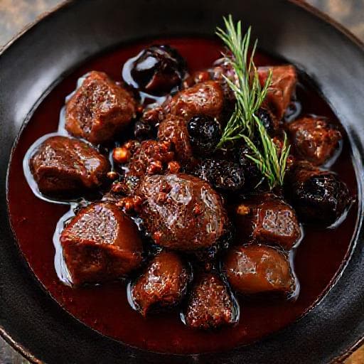 Bœuf Bourguignon au Pinot Noir et aux Épices