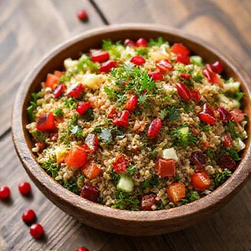 Taboulé aux Herbes Mixtes et Grenade