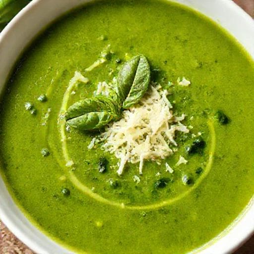 Soupe de Courgettes au Basilic et Parmesan