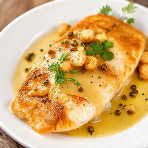 Filets de Perche Meunière à la Grenobloise