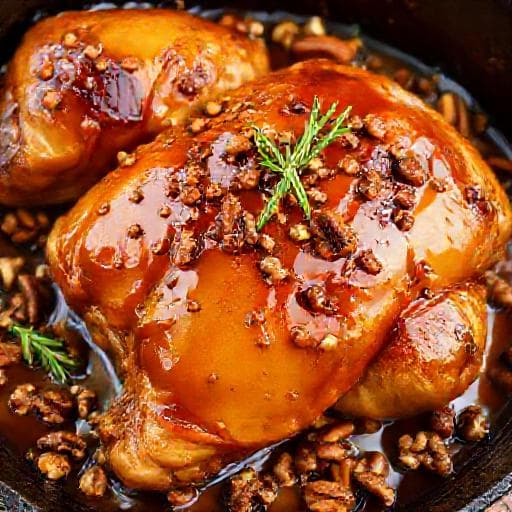 Poulet à l'érable et aux pacanes