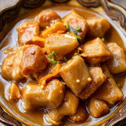 Porc Caramel au Lait de Coco et Citronnelle