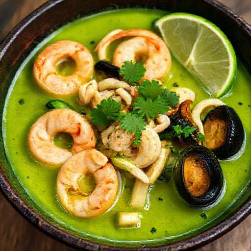 Curry Vert Thaï aux Fruits de Mer