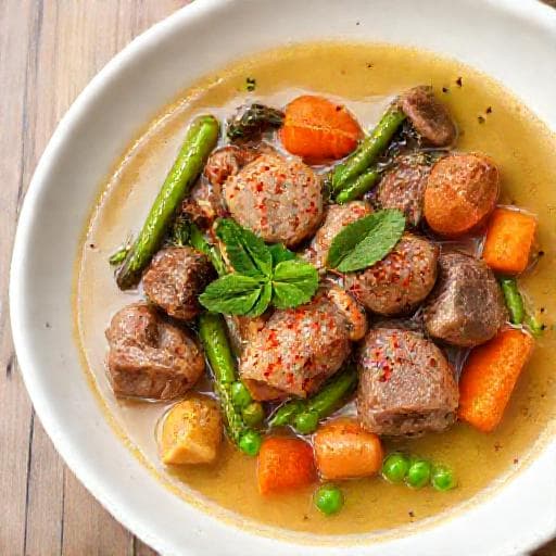 Navarin d'Agneau aux Légumes Primeurs et Épices Douces