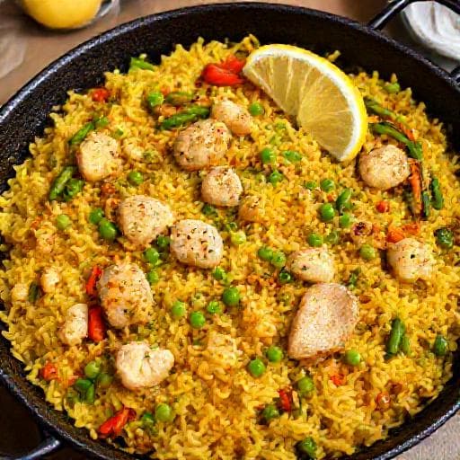 Paella Express au Poulet et Légumes