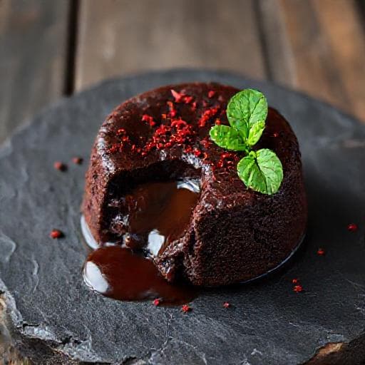 Fondant au chocolat et piment d'Espelette